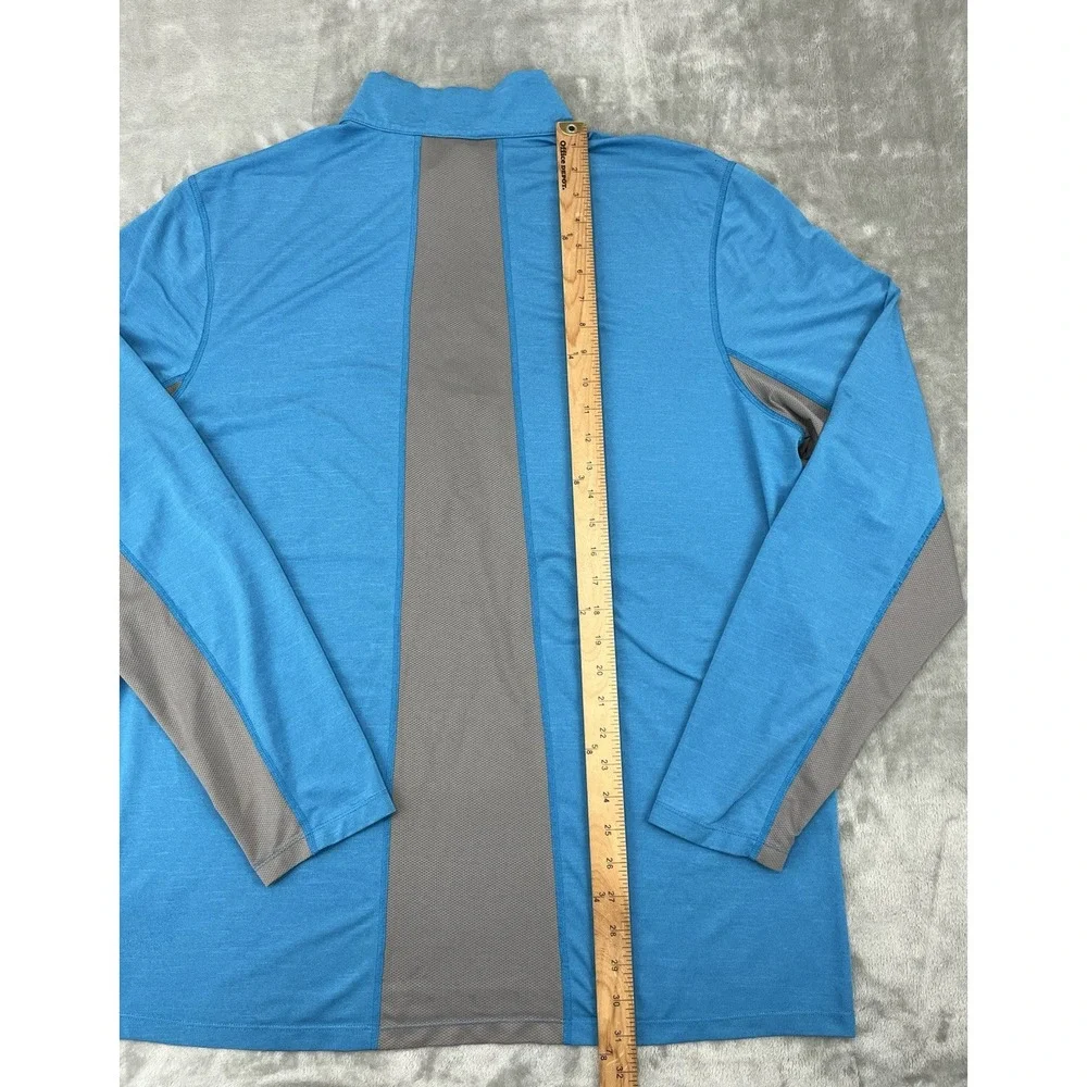 The North Face 1/4 Zip Shirt Men XL  Blue Gray Flash Dry Stretch Lightweight Run